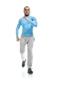 Healthy guy running Stock Photos