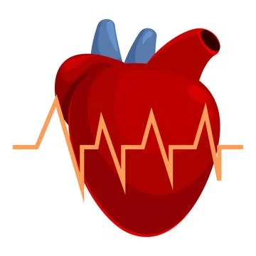 Healthy heart beating with pulse trace showing good health and wellness Illustrazione stock
