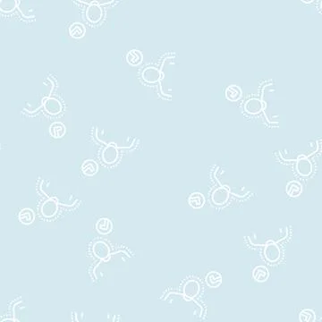 Healthy human line seamless pattern Stock Illustration