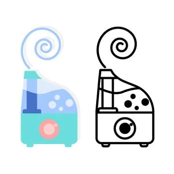 Healthy Humidifier air diffuser in trendy flat style isolated. Purifier Stock Illustration