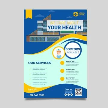 Healthy is important flyer template vector Stock Illustration