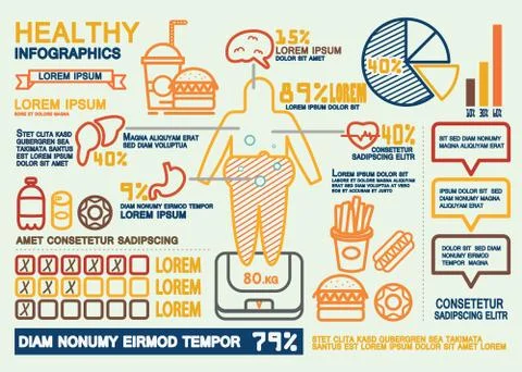 Healthy Infographics Stock Illustration