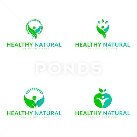 Healthy leaf logo Stock Illustration