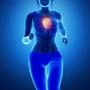 Healthy lifestyle oncept - running woman with heart Illustration