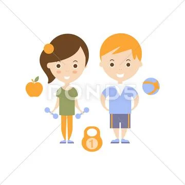 Healthy Lifestyle As Personal Happiness Idea Stock Illustration