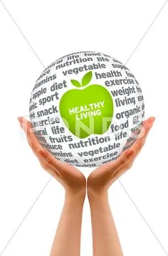 Healthy lifestyle sphere Stock Illustration