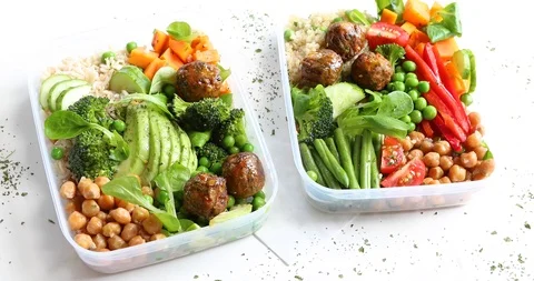 Healthy lunch box Stock Footage 111268133