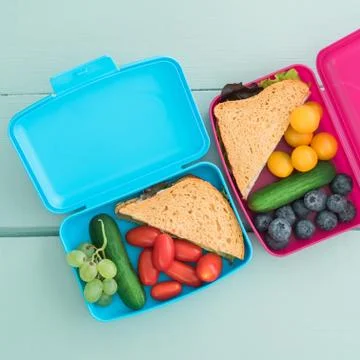 Healthy lunch boxes Stock Photos