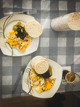 Healthy Lunch Served on a Dining Table With Fresh Ingredients Photos