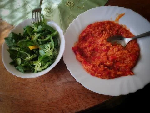 Healthy Lunch on the Table 库存照片