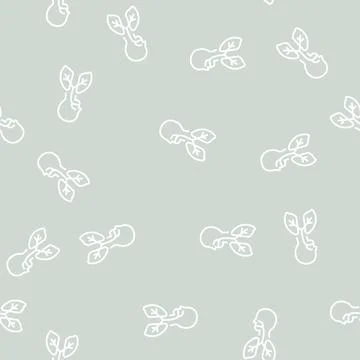 Healthy lungs line seamless pattern 库存插图