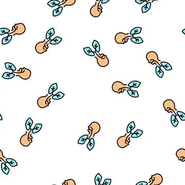 Healthy lungs vector seamless pattern Stock Illustration