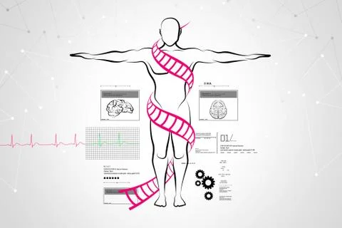 Healthy man concept Stock Illustration