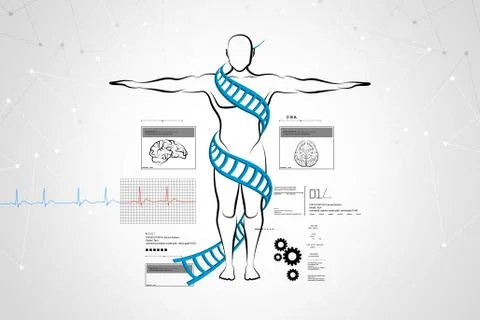 Healthy man concept Stock Illustration