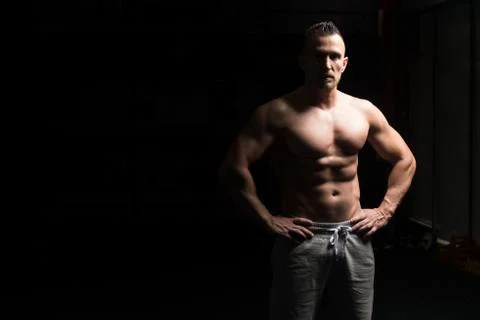 Healthy Man With Six Pack Stock Photos