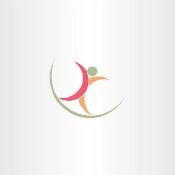 Healthy man walking logo vector icon Illustrazione stock