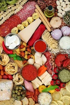 Healthy Mediterranean Balanced Diet Food Stock Photos
