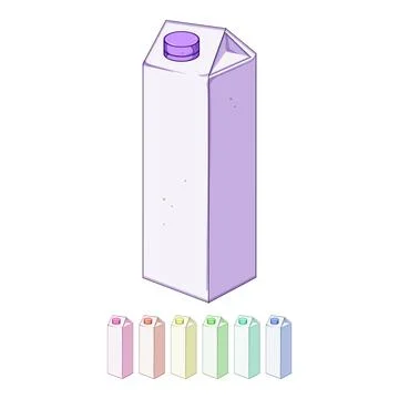 Healthy milk box cartoon vector graphic Stock Illustration