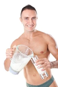 Healthy milkshake Stock Photos