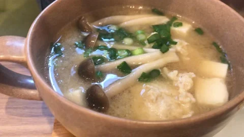 Healthy Miso Soup Stock Footage 160644482