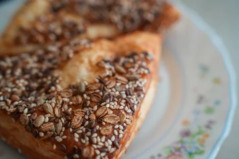 Healthy Multigrain Bread Roll for Breakfast Foto stock