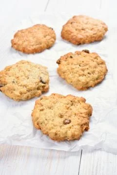Healthy oats cookies Stock Photos