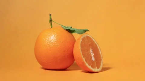 The healthy orange fruit with orange Stock-Footage 197148334
