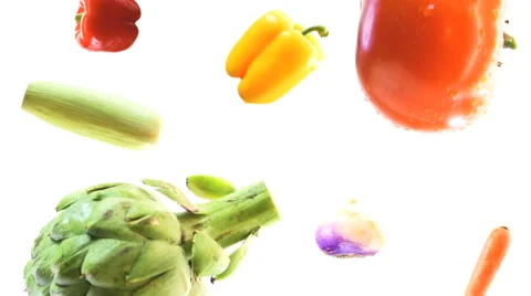 Healthy Organic Multiple Vegetables Rain Stock Footage 40713309