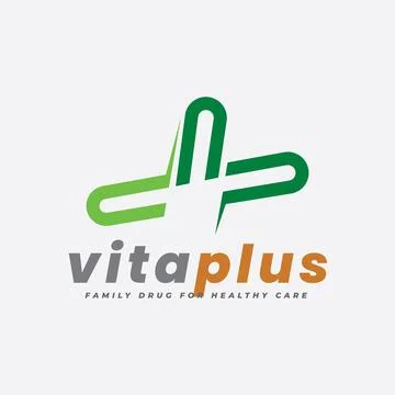 Healthy Plus Care Logo Stock Illustration
