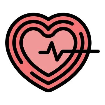 Healthy pulse icon vector flat イラスト素材