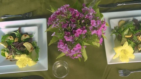 Healthy Salad for two Stock Footage 94123671