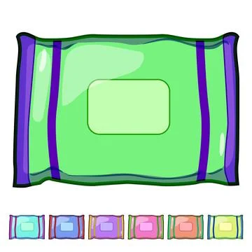 Healthy snack pack cartoon vector graphic Stock Illustration