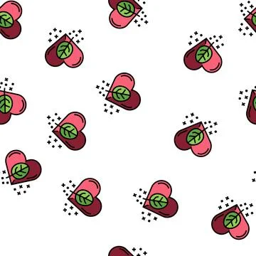 Healthy spinach vector seamless pattern Stock Illustration