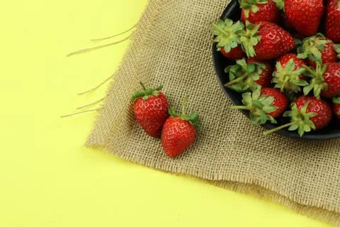 Healthy strawberry. Copy space. High resolution product. Stockfoto's