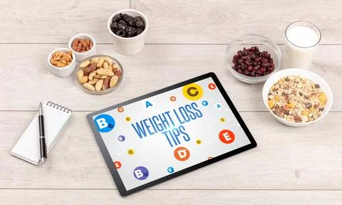 Healthy Tablet Pc compostion concept Foto stock