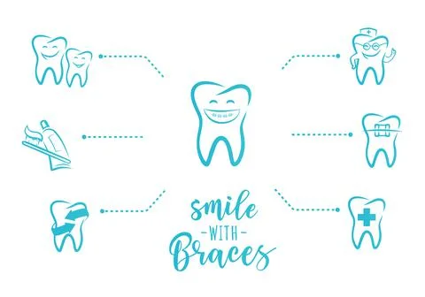 Healthy teeth 库存插图