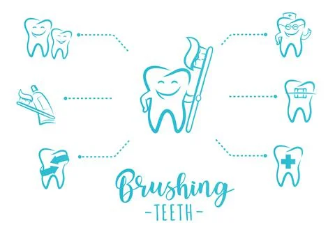 Healthy teeth 库存插图