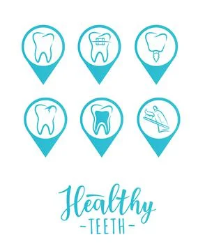 Healthy teeth 库存插图