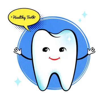 Healthy tooth character Stock Illustration