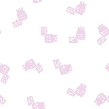 Healthy tooth glyph seamless pattern Illustrazione stock