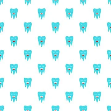 Healthy tooth pattern seamless Illustrazione stock