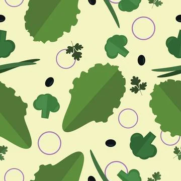 Healthy vector seamless food pattern Illustrazione stock