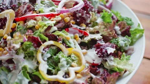 Healthy vegetable salad Stock Footage 319539669