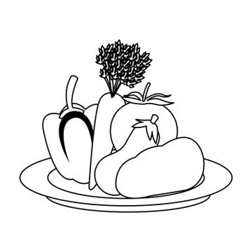 Healthy vegetables design Stock Illustration