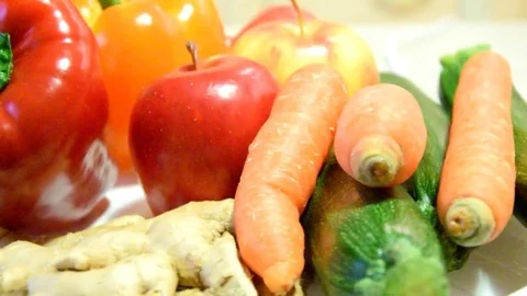Healthy vegetables mix Vidéo 74050561