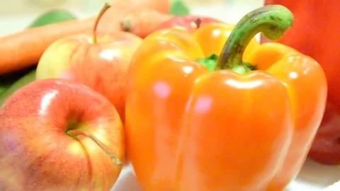 Healthy vegetables mix Stock Footage 74050573