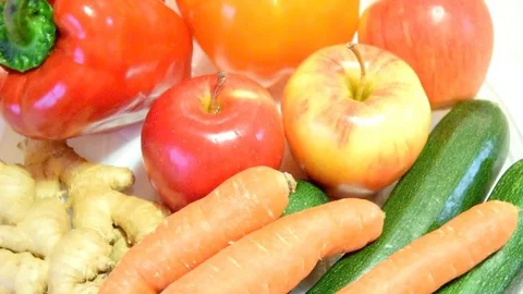 Healthy vegetables mix Stock Footage 74050595