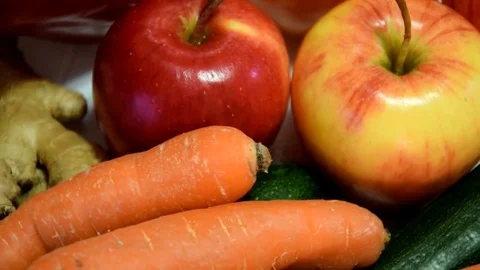 Healthy vegetables mix Stock Footage 74050622