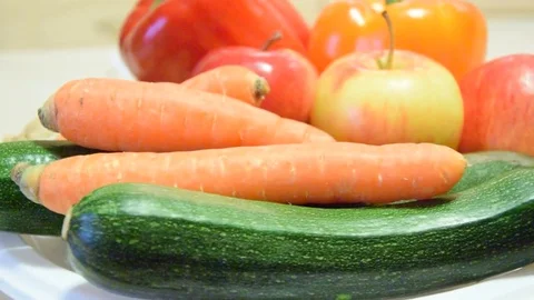 Healthy vegetables mix Stock Footage 74050729