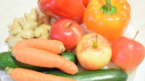 Healthy vegetables mix Stock Footage 74050819